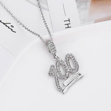 Load image into Gallery viewer, Charm Iced Out Bling Rhinestone Chain Necklace