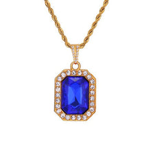 Load image into Gallery viewer, Unisex Iced Out Small Square Crystal Necklace