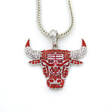 Load image into Gallery viewer, Gold Color Full Rhinestone Alloy Bull Pendent Necklace