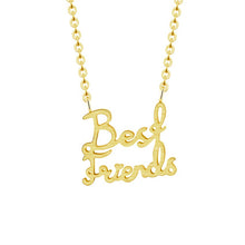 Load image into Gallery viewer, Best Friend Letters Charms Gold Necklace
