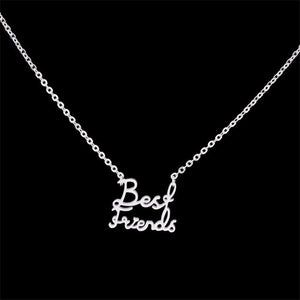 Best Friend Letters Charms Gold Necklace