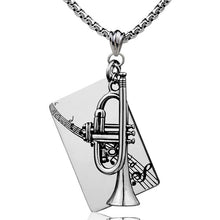 Load image into Gallery viewer, Musical Instrument Guitar Skull Necklace