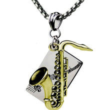 Load image into Gallery viewer, Musical Instrument Guitar Skull Necklace