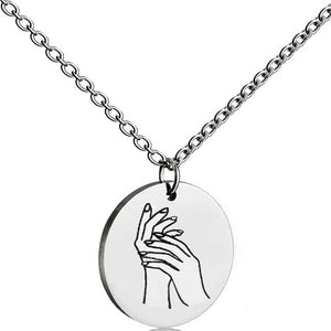 Gesture Engraved Necklace